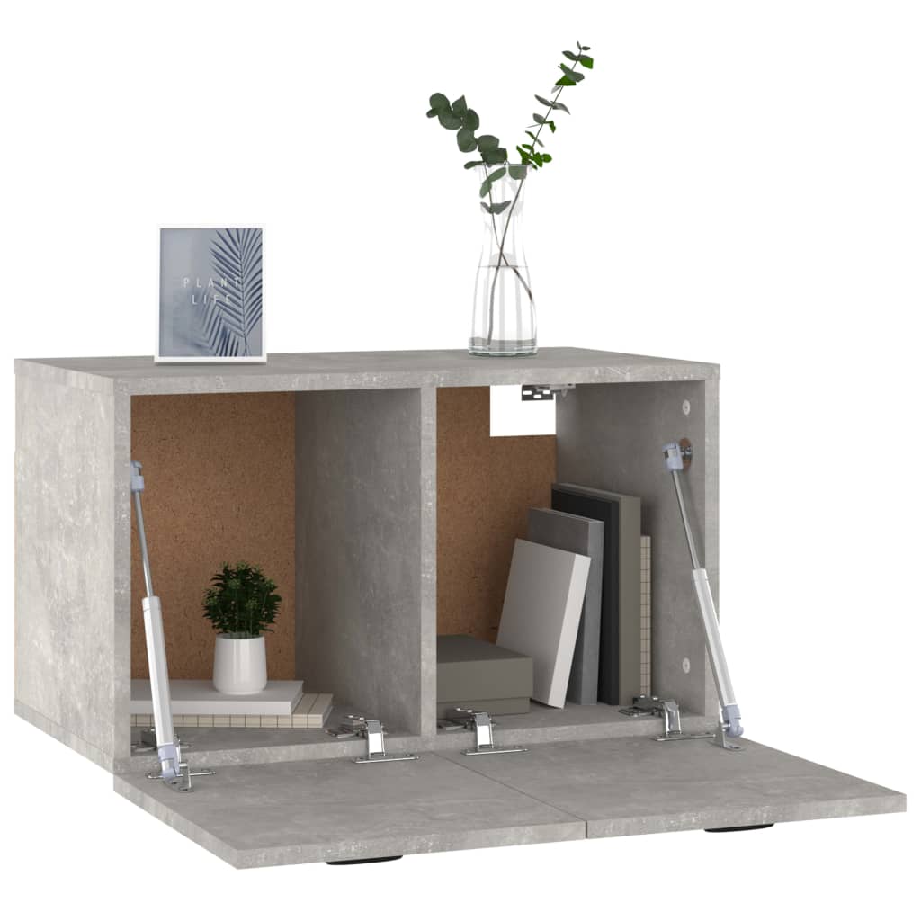 Wall Cabinet Concrete Grey 60x36.5x35 cm Engineered Wood