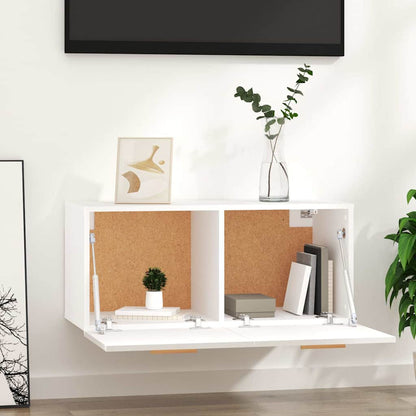 Wall Cabinet White 80x35x36.5 cm Engineered Wood