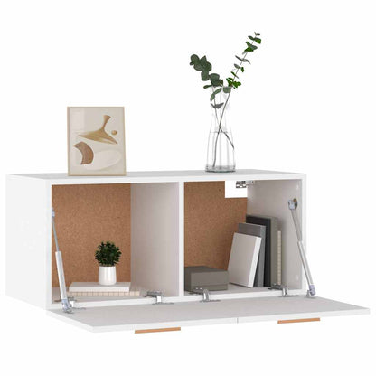 Wall Cabinet White 80x35x36.5 cm Engineered Wood