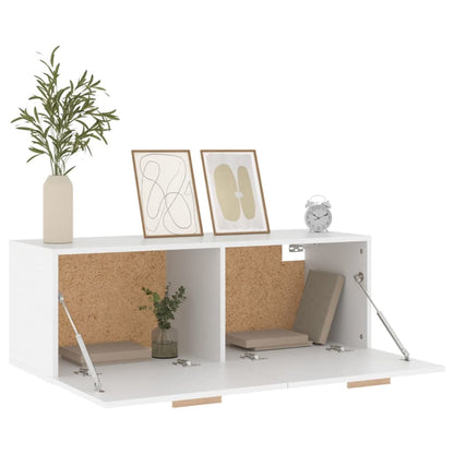 Wall Cabinet White 100x36.5x35 cm Engineered Wood