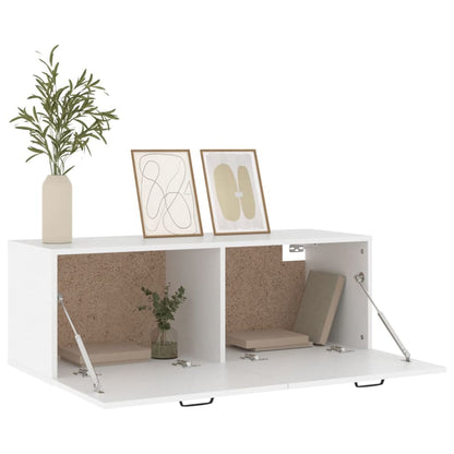 Wall Cabinet White 100x36.5x35 cm Engineered Wood