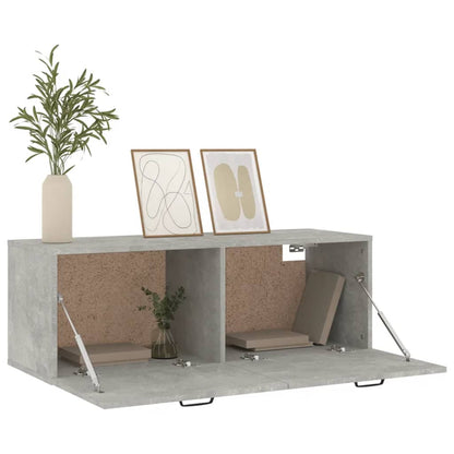 Wall Cabinet Concrete Grey 100x36.5x35 cm Engineered Wood