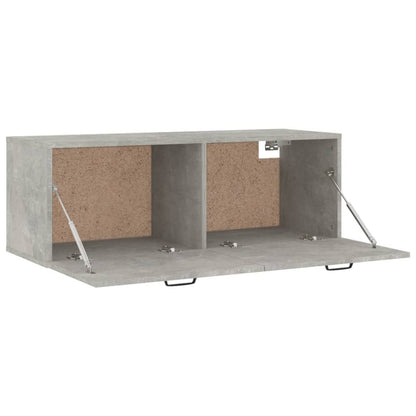 Wall Cabinet Concrete Grey 100x36.5x35 cm Engineered Wood