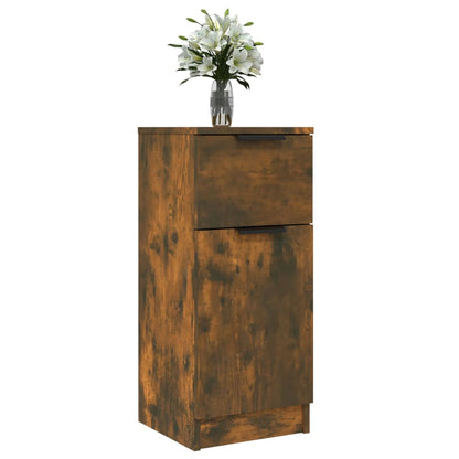 Sideboard Smoked Oak 30x30x70 cm Engineered Wood
