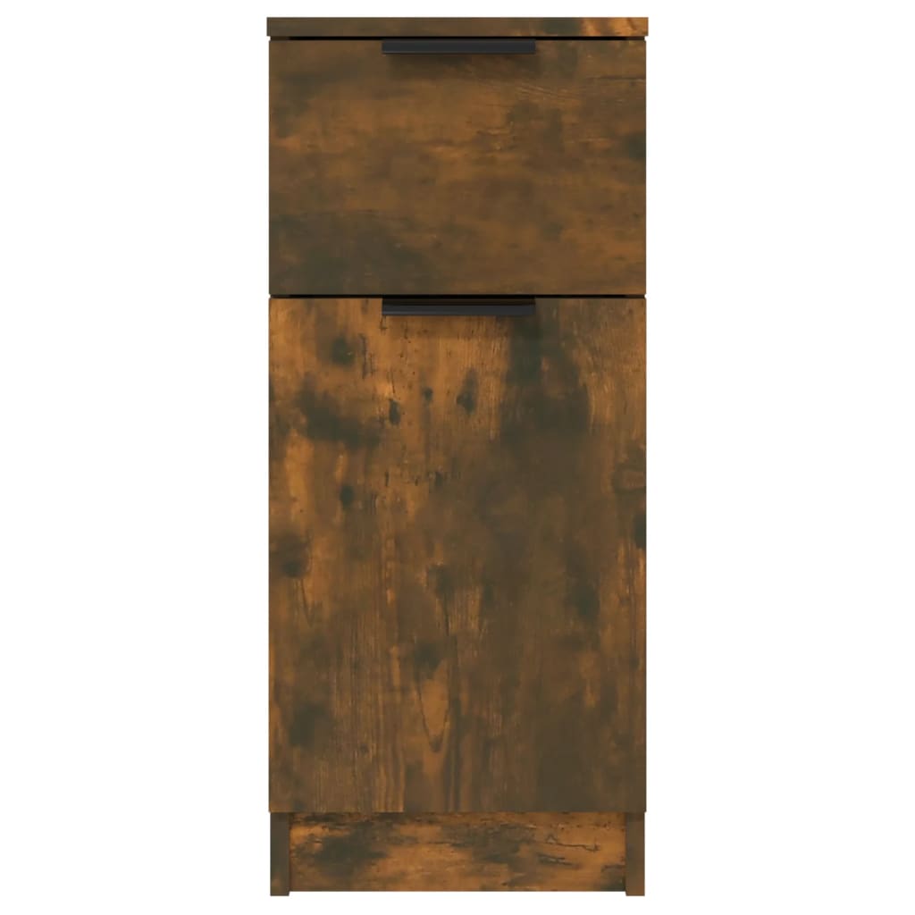 Sideboard Smoked Oak 30x30x70 cm Engineered Wood