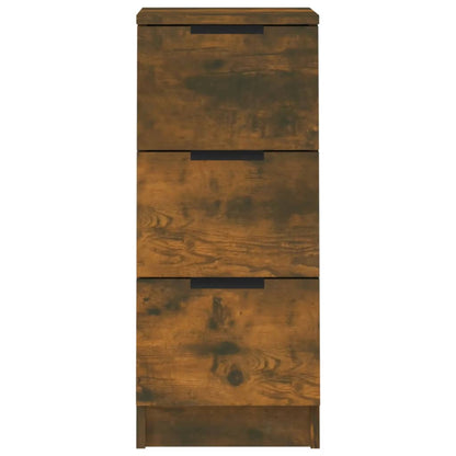 Sideboard Smoked Oak 30x30x70 cm Engineered Wood