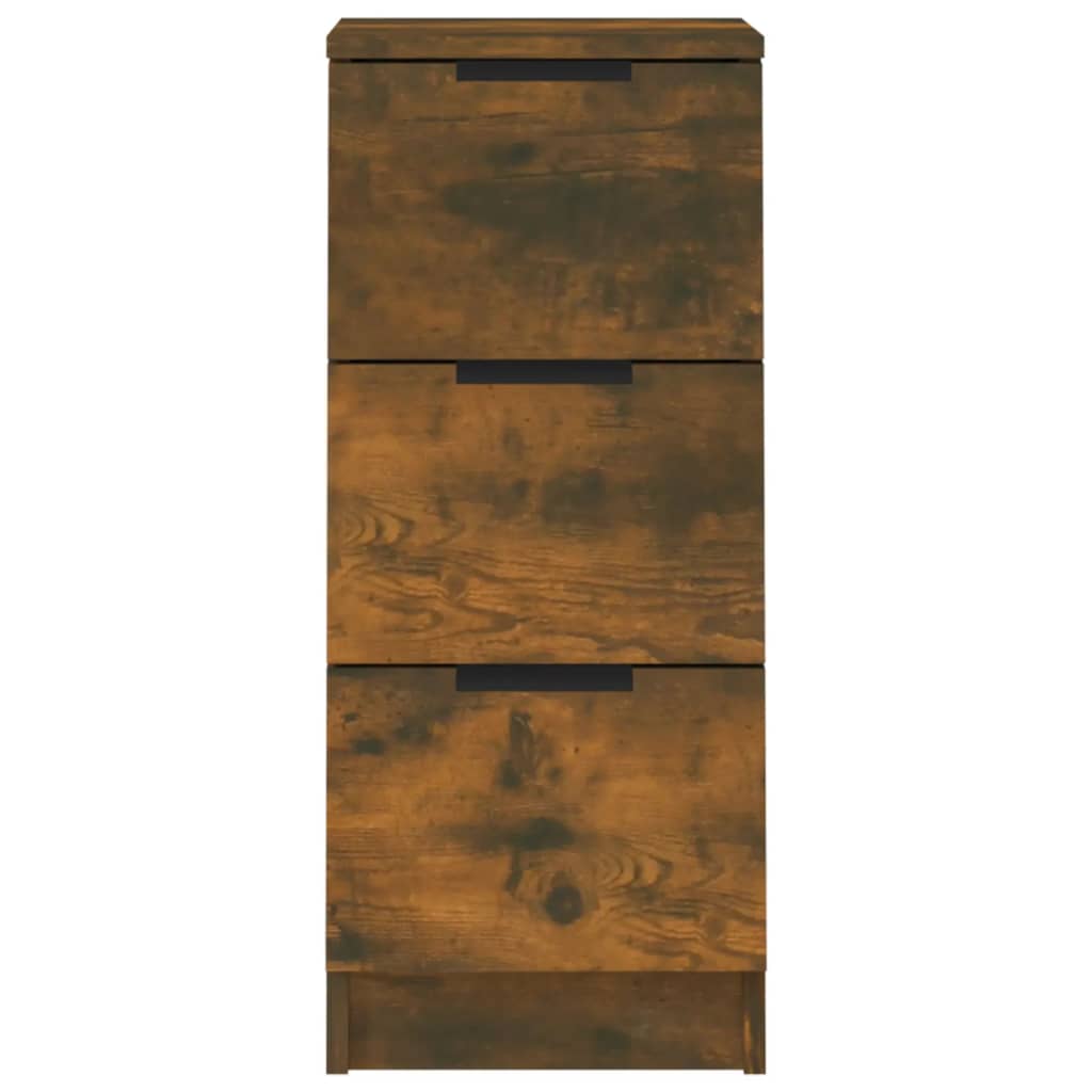 Sideboard Smoked Oak 30x30x70 cm Engineered Wood