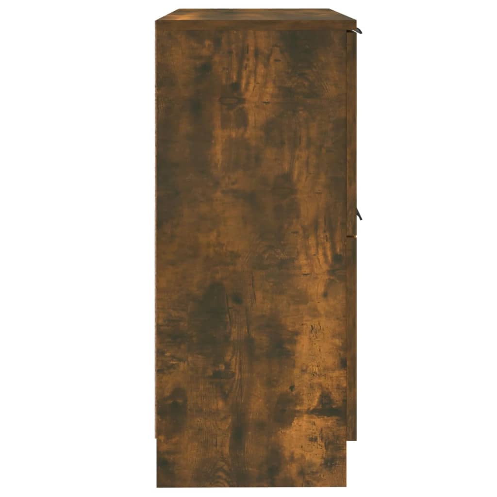 Sideboard Smoked Oak 30x30x70 cm Engineered Wood