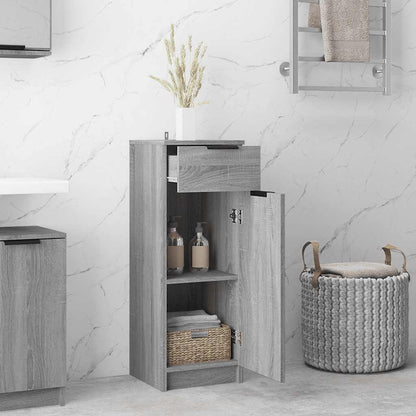 Bathroom Cabinet Grey Sonoma 32x34x90 cm Engineered Wood