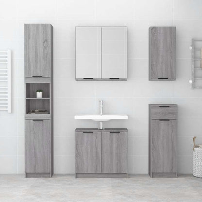 Bathroom Cabinet Grey Sonoma 64.5x33.5x59 cm Engineered Wood