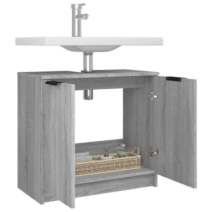 Bathroom Cabinet Grey Sonoma 64.5x33.5x59 cm Engineered Wood