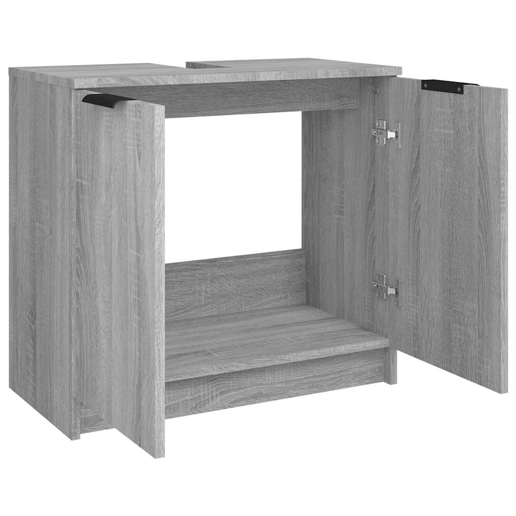 Bathroom Cabinet Grey Sonoma 64.5x33.5x59 cm Engineered Wood