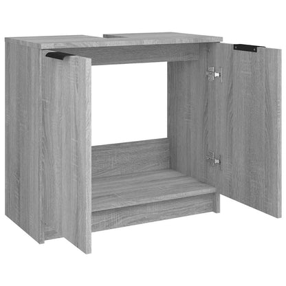 Bathroom Cabinet Grey Sonoma 64.5x33.5x59 cm Engineered Wood