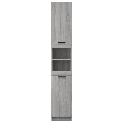 Bathroom Cabinet Grey Sonoma 32x34x188.5 cm Engineered Wood