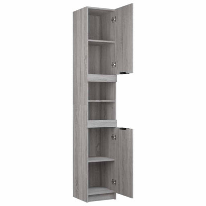 Bathroom Cabinet Grey Sonoma 32x34x188.5 cm Engineered Wood