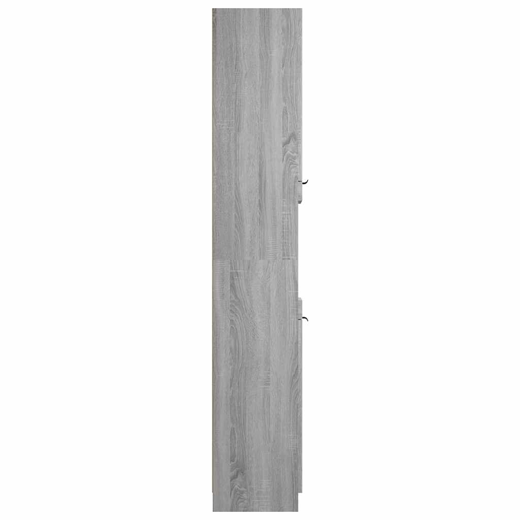 Bathroom Cabinet Grey Sonoma 32x34x188.5 cm Engineered Wood