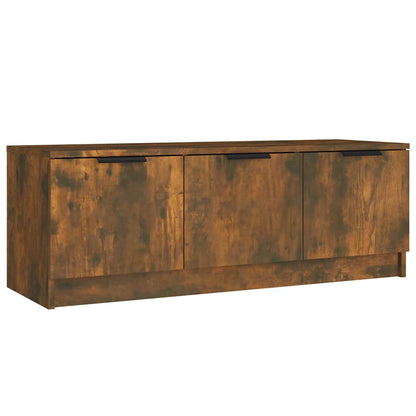 TV Cabinet Smoked Oak 102x35x36,5 cm Engineered Wood