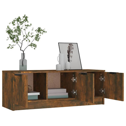 TV Cabinet Smoked Oak 102x35x36,5 cm Engineered Wood