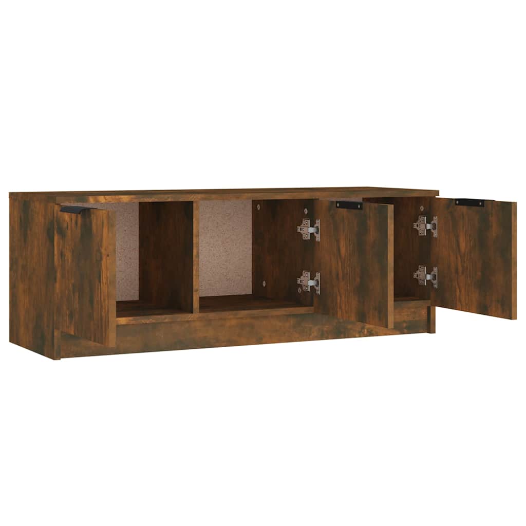 TV Cabinet Smoked Oak 102x35x36,5 cm Engineered Wood