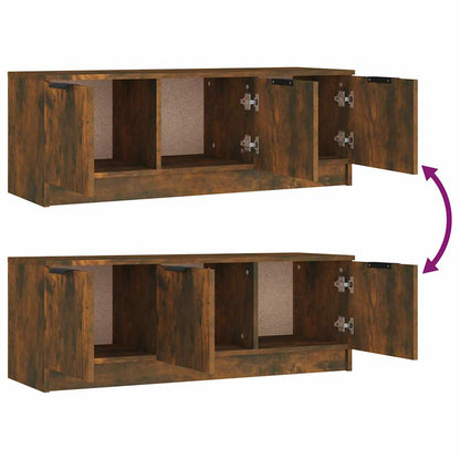 TV Cabinet Smoked Oak 102x35x36,5 cm Engineered Wood