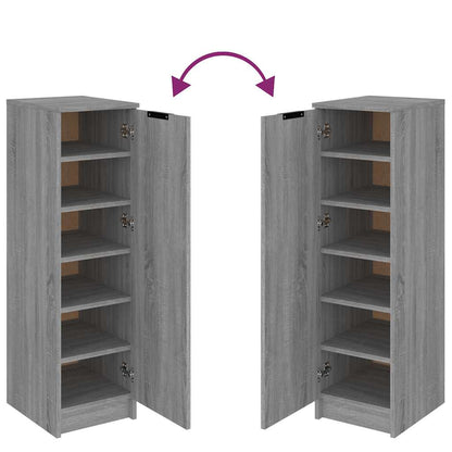 Shoe Cabinet Grey Sonoma 30x35x100 cm Engineered Wood
