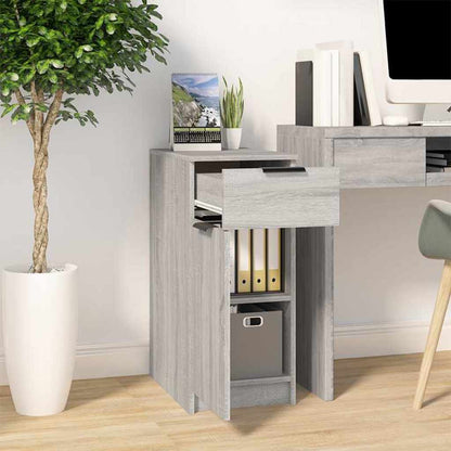 Desk Cabinet Grey Sonoma 33,5x50x75 cm Engineered Wood