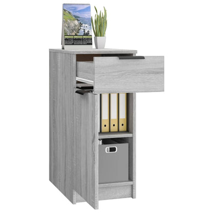 Desk Cabinet | Grey sonoma | Engineered wood | 33.5x50x75 cm