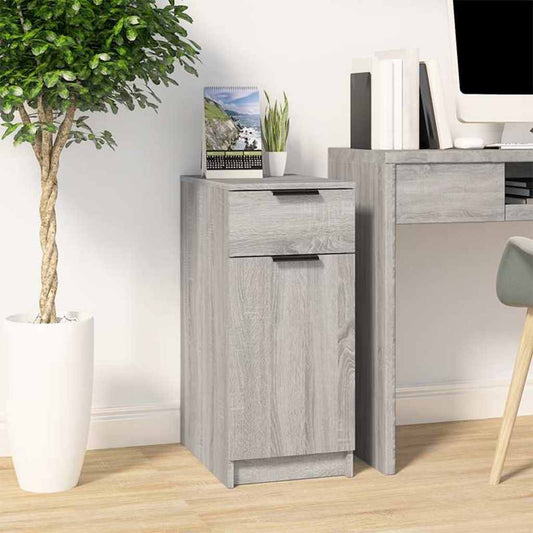 Desk Cabinet Grey Sonoma 33,5x50x75 cm Engineered Wood