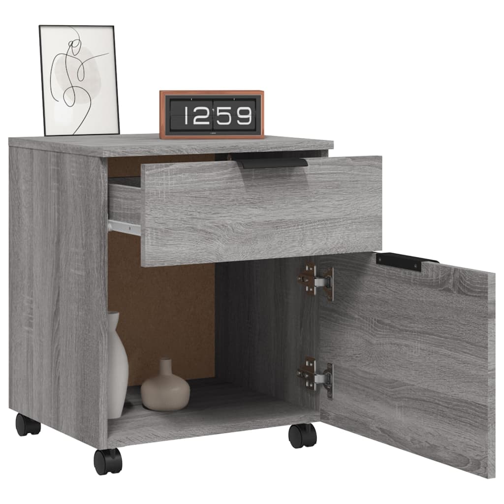 File Cabinet | Grey Sonoma | Engineered Wood | Standard | Smooth Sliding