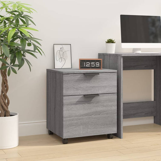 File Cabinet | Grey Sonoma | Engineered Wood | Standard | Smooth Sliding