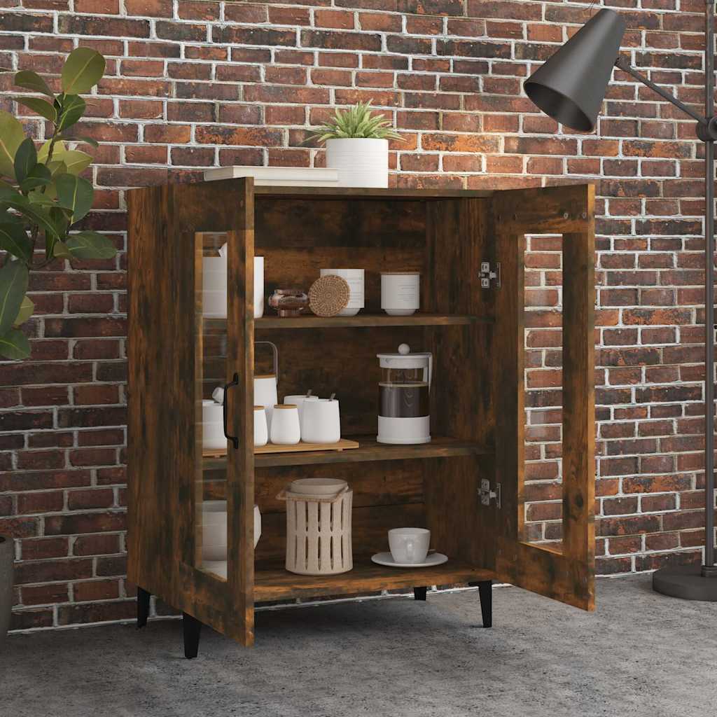 Sideboard Smoked Oak 69,5x34x90 cm Engineered Wood
