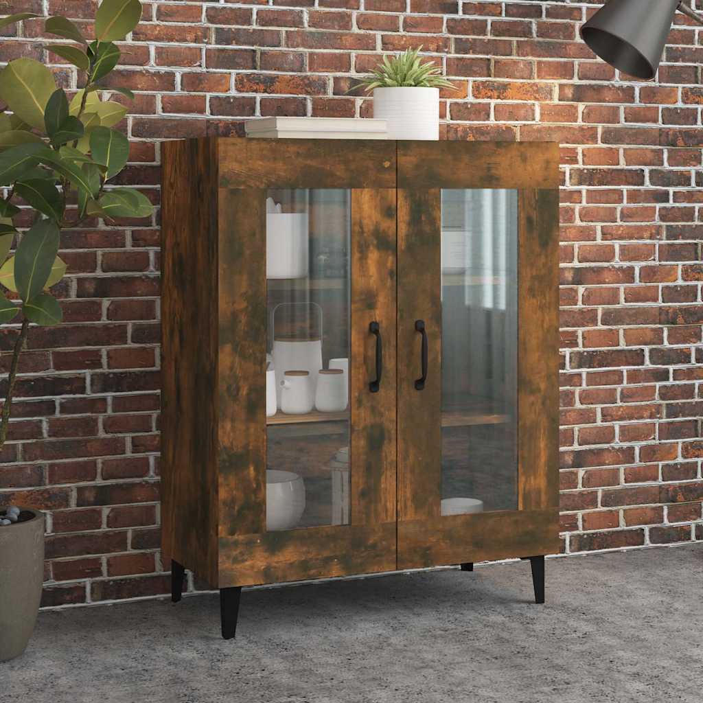 Sideboard Smoked Oak 69,5x34x90 cm Engineered Wood
