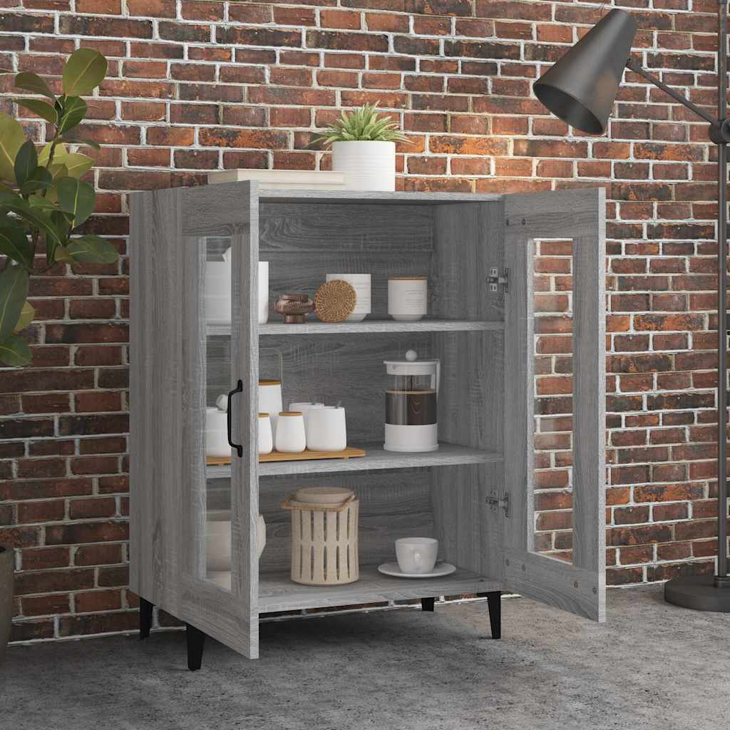Sideboard Grey Sonoma 69,5x34x90 cm Engineered Wood