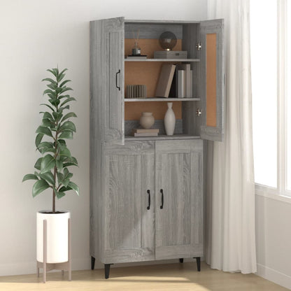 Sideboard Grey Sonoma 69.5x34x90 cm Engineered Wood