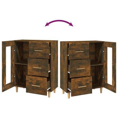 Sideboard Smoked Oak 69,5x34x90 cm Engineered Wood