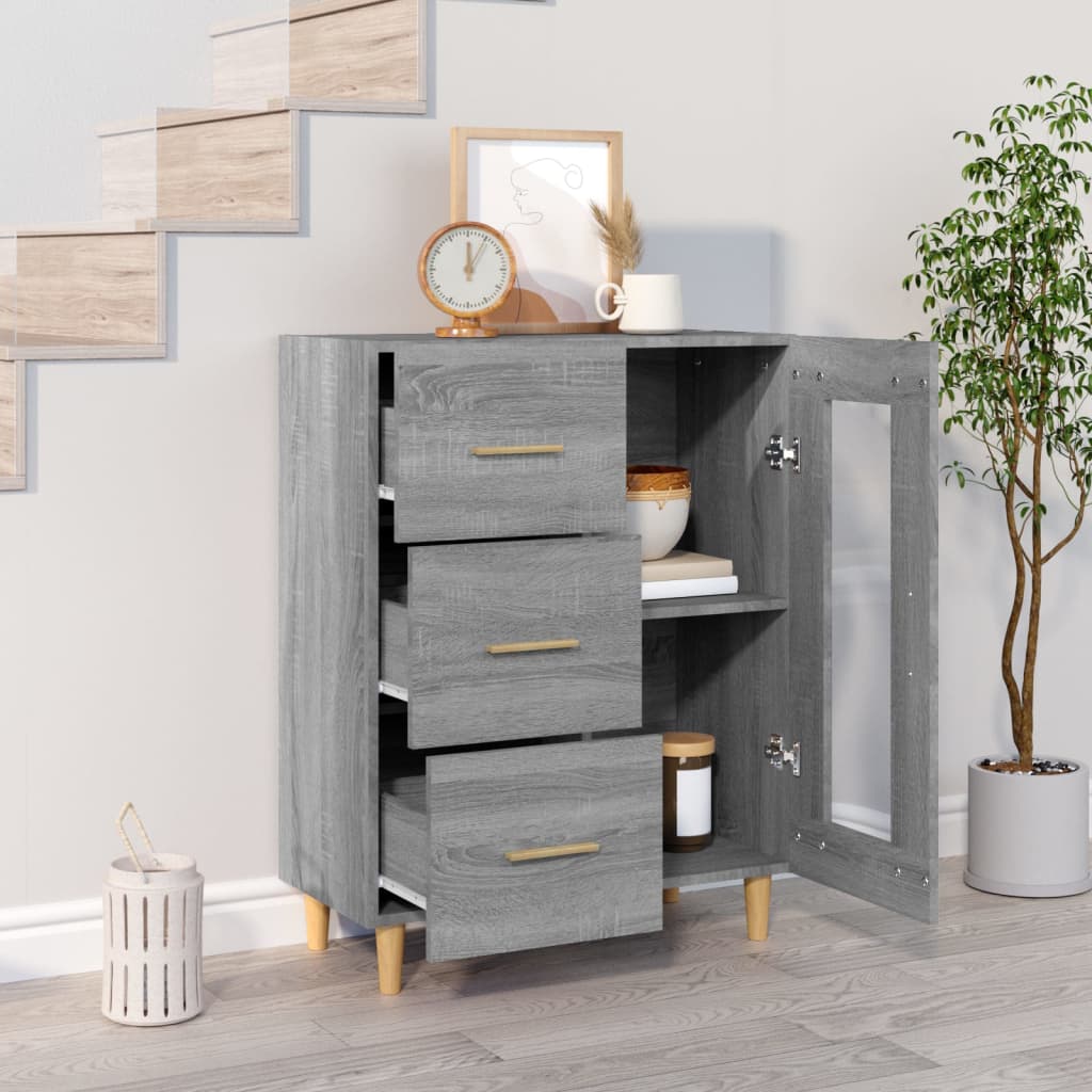 Sideboard Grey Sonoma 69,5x34x90 cm Engineered Wood