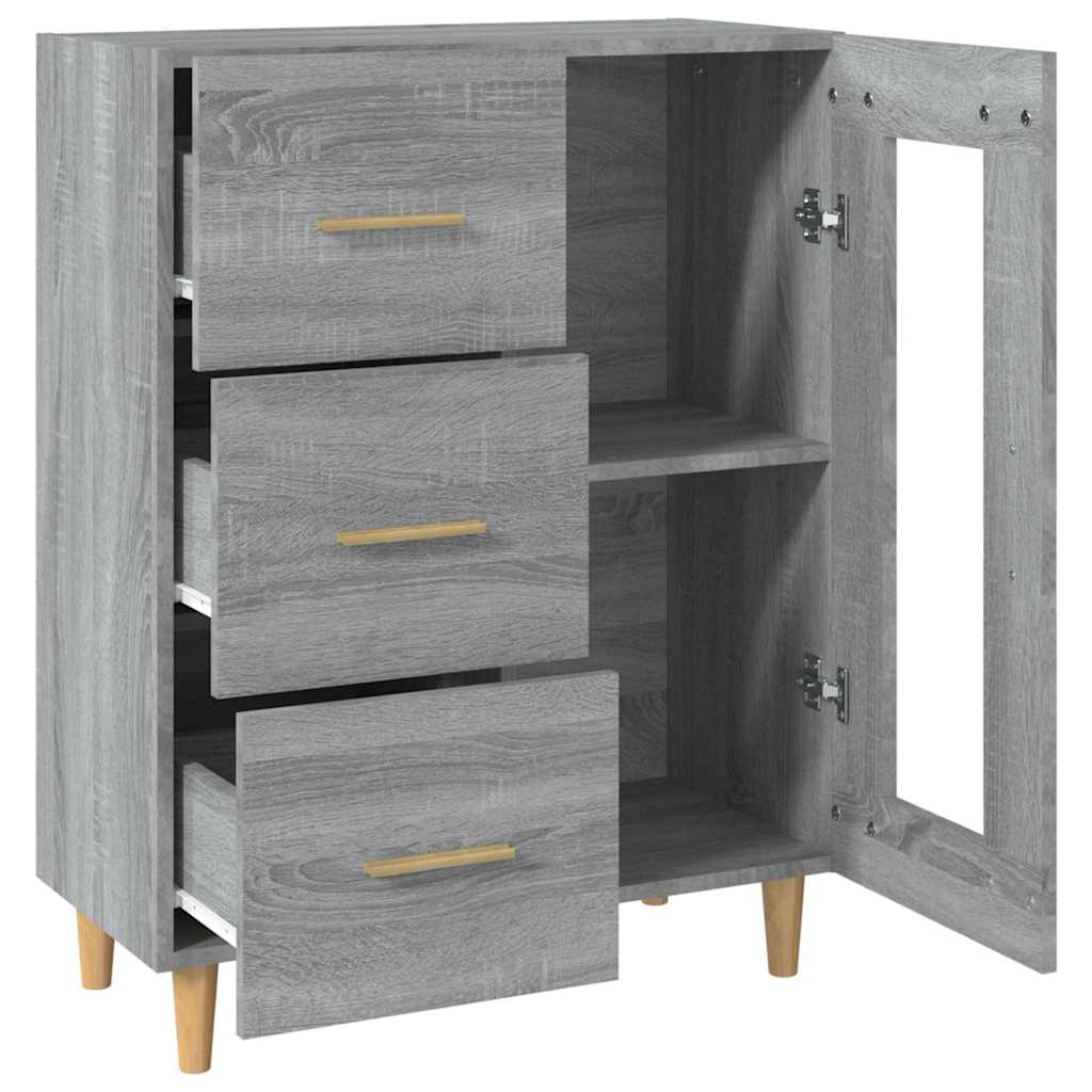 Sideboard Grey Sonoma 69,5x34x90 cm Engineered Wood