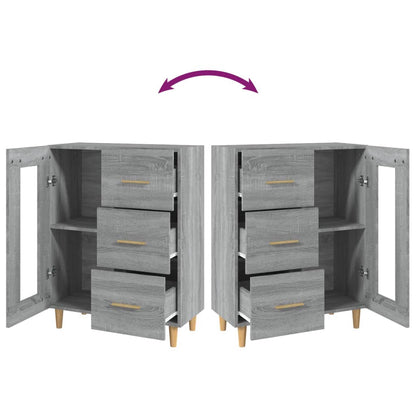 Sideboard Grey Sonoma 69,5x34x90 cm Engineered Wood