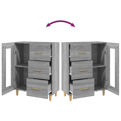Sideboard Grey Sonoma 69,5x34x90 cm Engineered Wood
