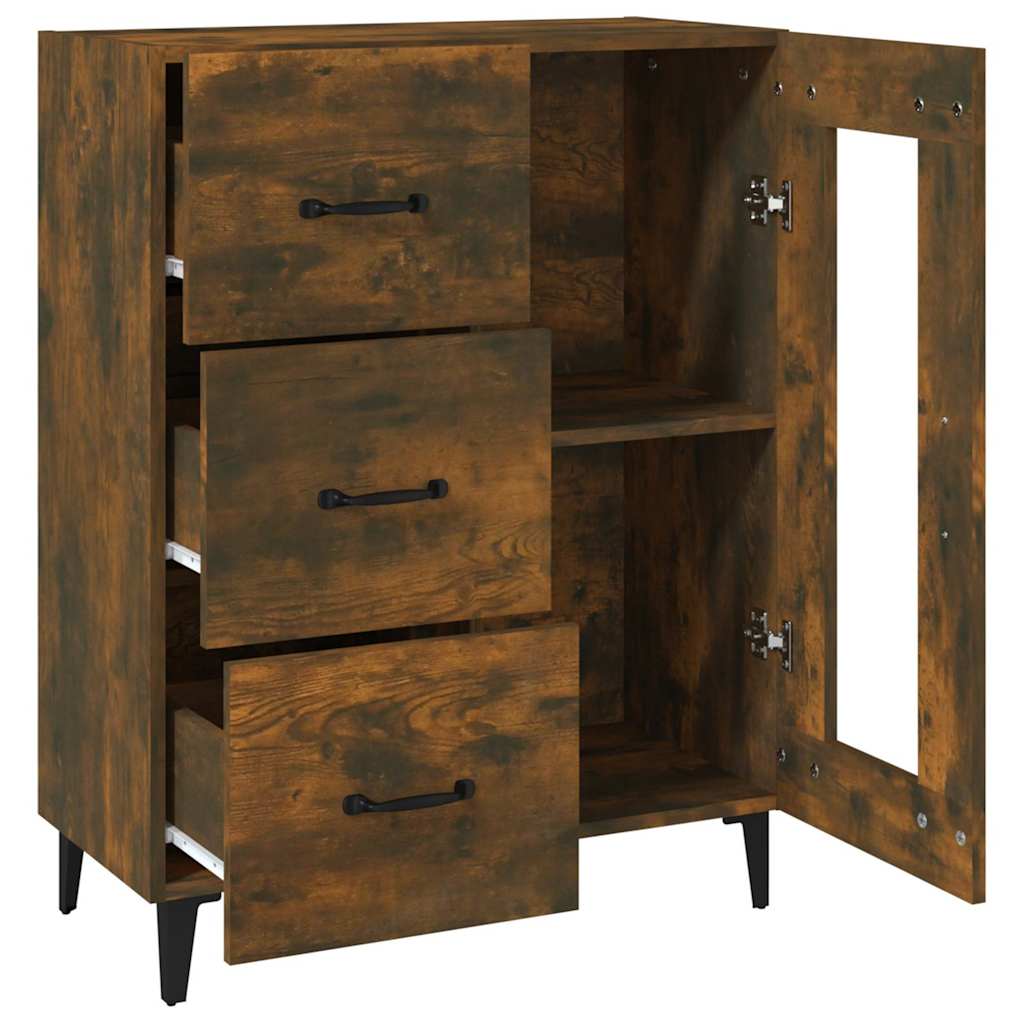 Sideboard Smoked Oak 69,5x34x90 cm Engineered Wood