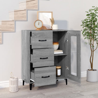 Sideboard Grey Sonoma 69.5x34x90 cm Engineered Wood