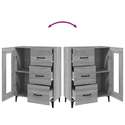 Sideboard Grey Sonoma 69.5x34x90 cm Engineered Wood