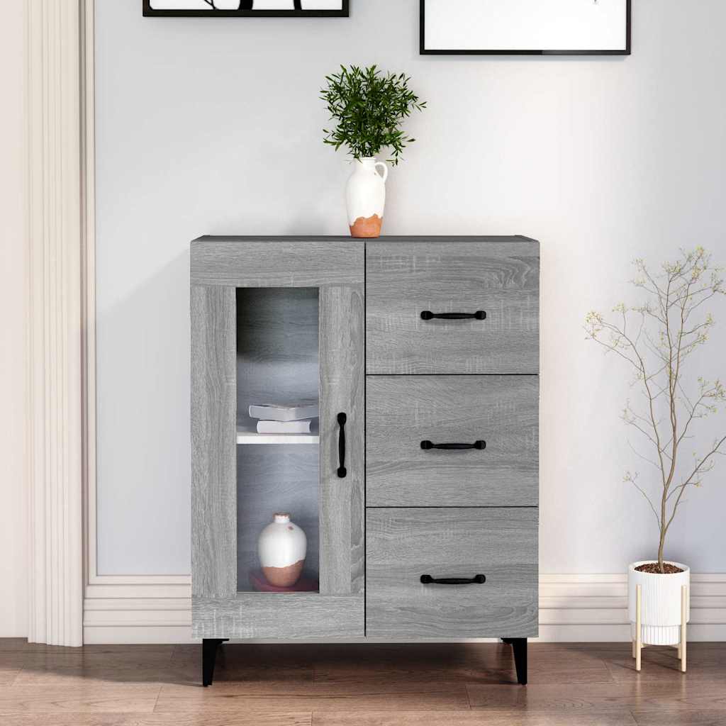 Sideboard Grey Sonoma 69,5x34x90 cm Engineered Wood