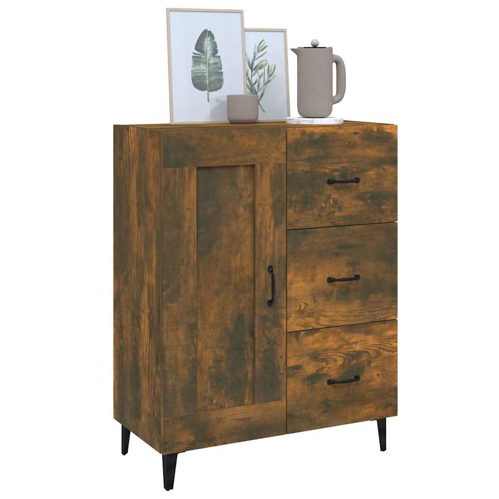 817372 vidaXL Sideboard Smoked Oak 69,5x34x90 cm Engineered Wood
