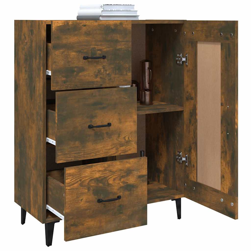 817372 vidaXL Sideboard Smoked Oak 69,5x34x90 cm Engineered Wood