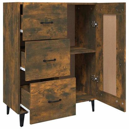 817372 vidaXL Sideboard Smoked Oak 69,5x34x90 cm Engineered Wood