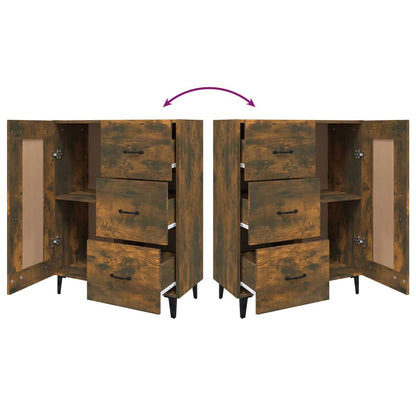 Sideboard Smoked Oak 69.5x34x90 cm Engineered Wood