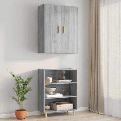 Hanging Wall Cabinet Grey Sonoma 69,5x34x90 cm