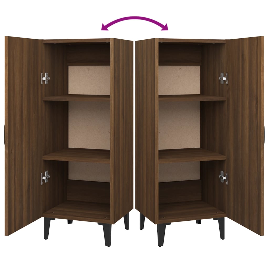 Sideboard Brown Oak 34.5x34x90 cm Engineered Wood