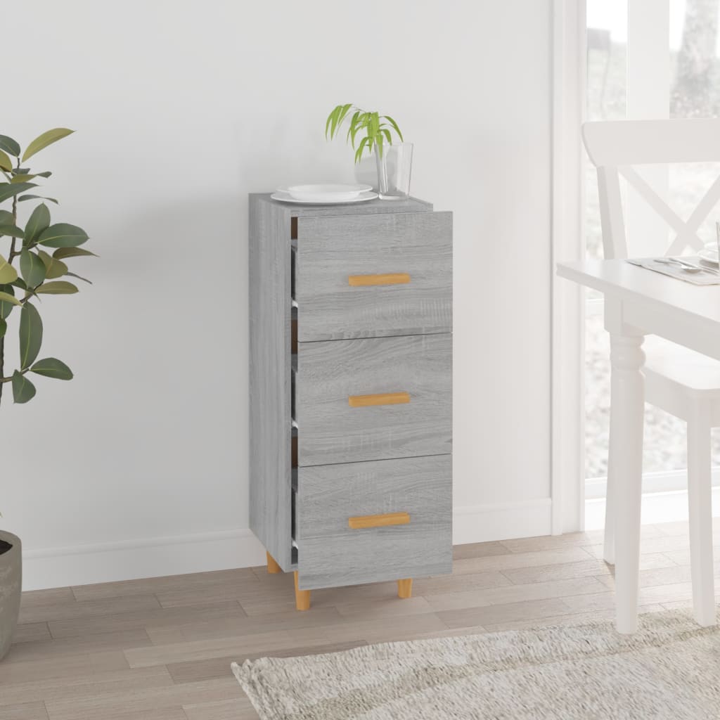 Sideboard Grey Sonoma 34.5x34x90 cm Engineered Wood